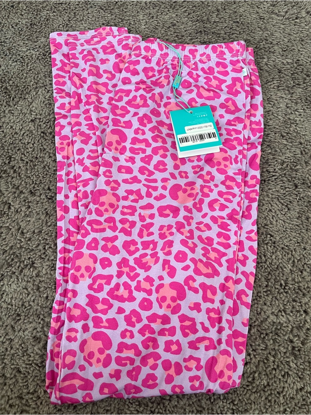 Posh Peanut Pink Leopard Print Leggings - Size 10-12